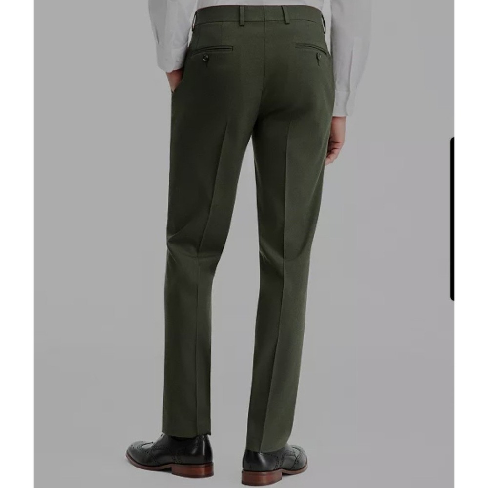 Bar III Mens Slim Fit Dress Pants  34W /30L Green Solid NWT $175 - Picture 2 of 5